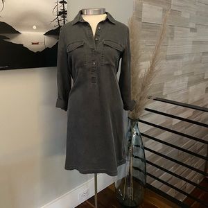 Steel grey shirt dress